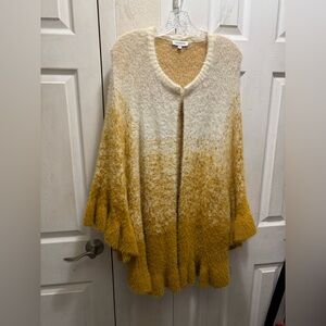Calligraphie Women's Cream and Yellow Ombre Sweater